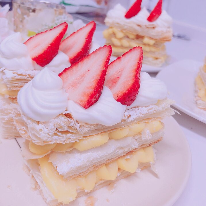 パイシートで簡単 ミルフィーユ レシピ 作り方 By Yu A 楽天レシピ パイシートで簡単 ミルフィーユ レシピ 作り方 By Yu A 楽天レシピ